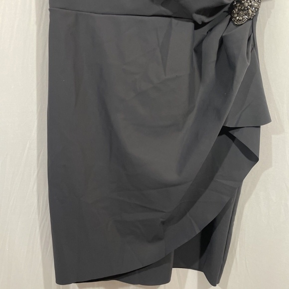 NWT $229 Alex Evenings [ 18 ] Side Ruched‎ Cocktail Dress in Charcoal - Picture 11 of 14